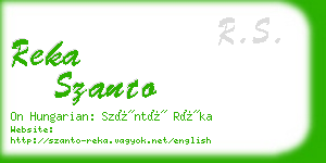 reka szanto business card